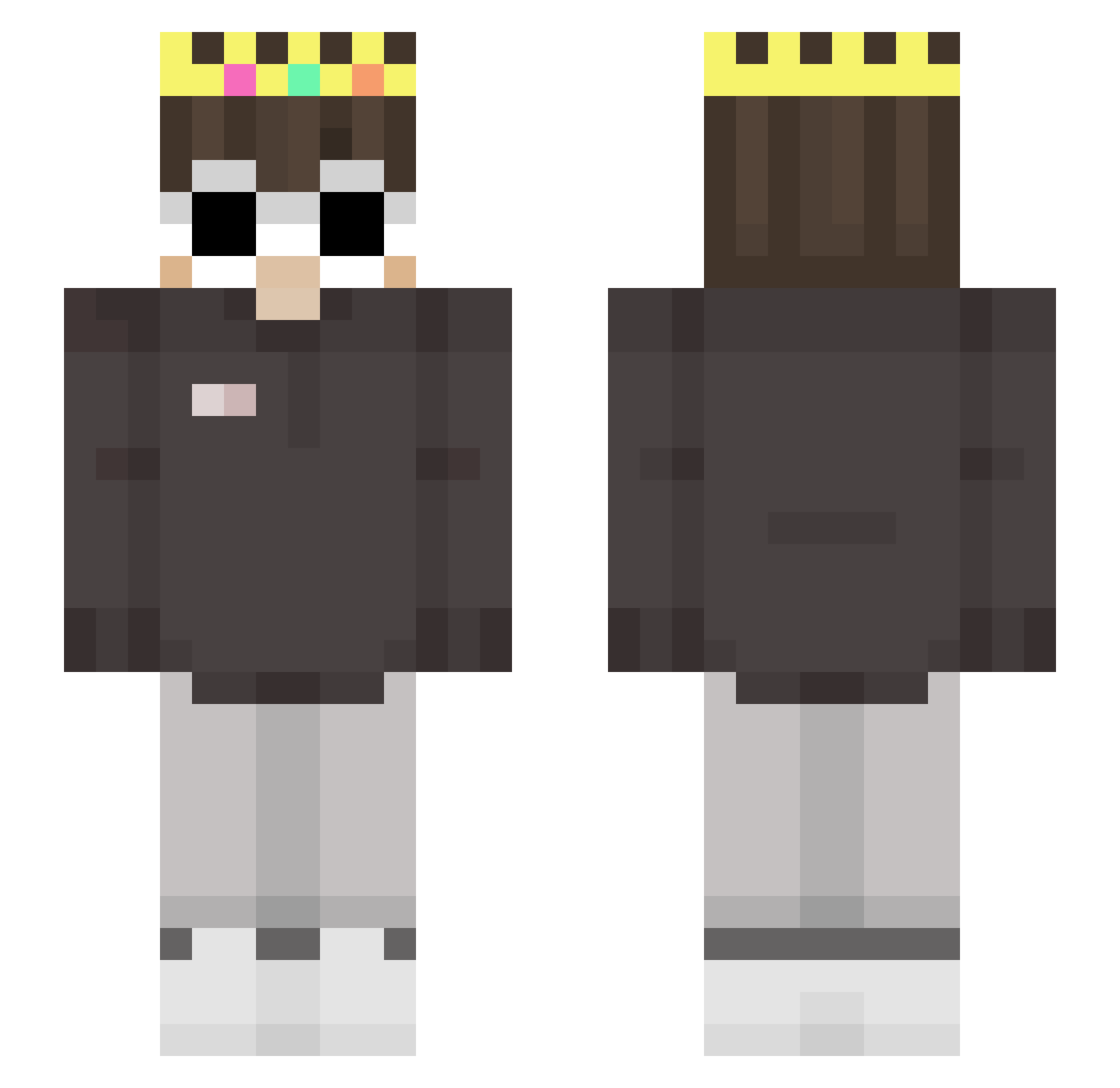 Ditur_M0n Minecraft skin, front and back view