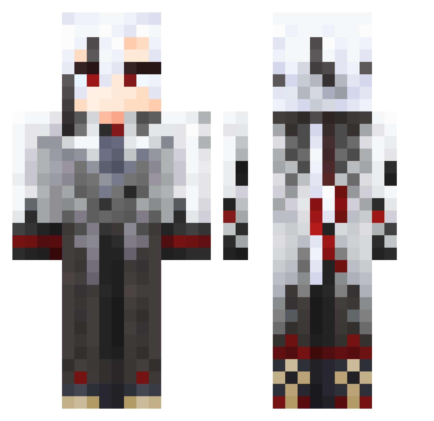 MiyuChocolat Minecraft skin, front and back view