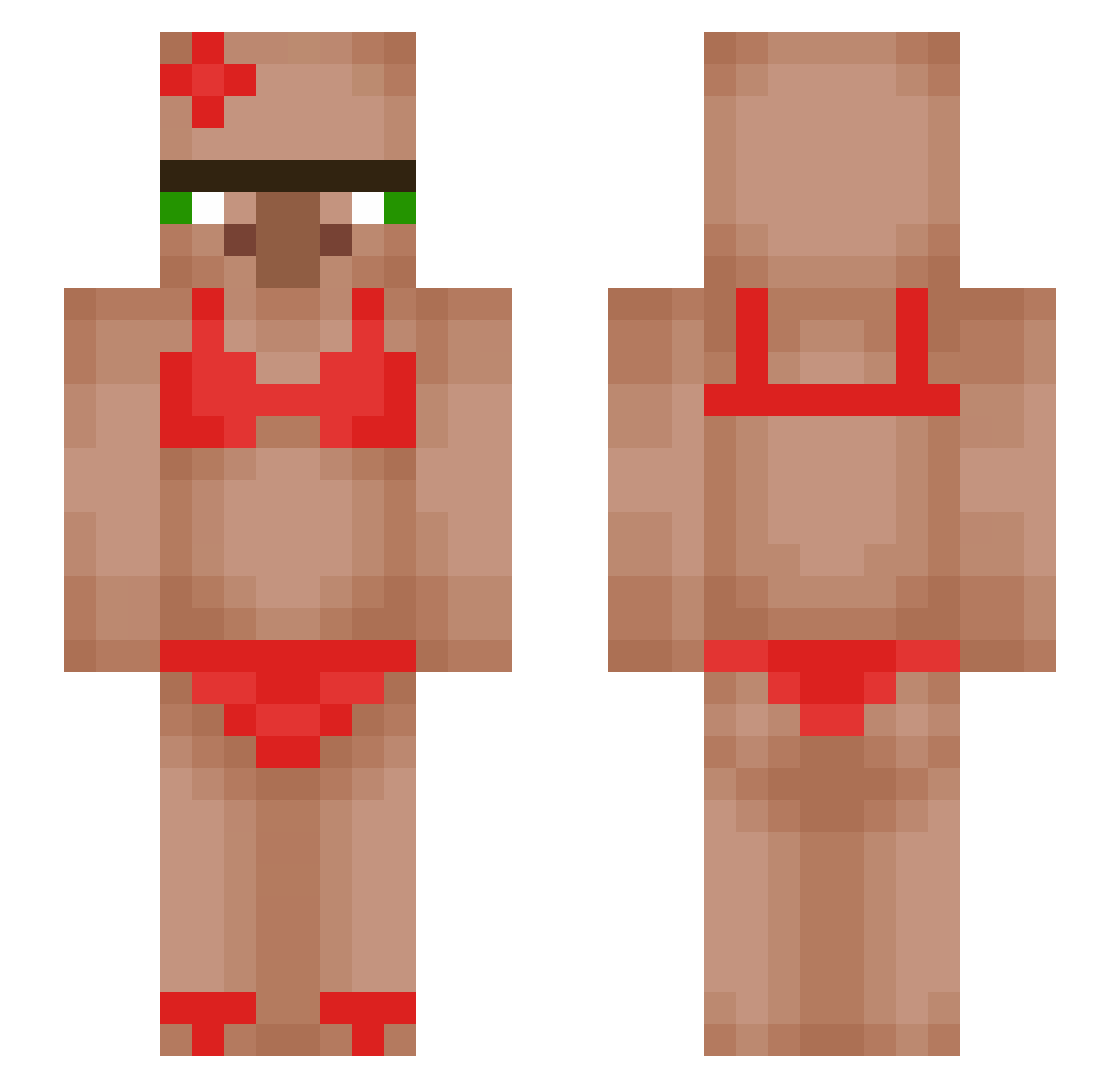 Reedify Minecraft skin, front and back view