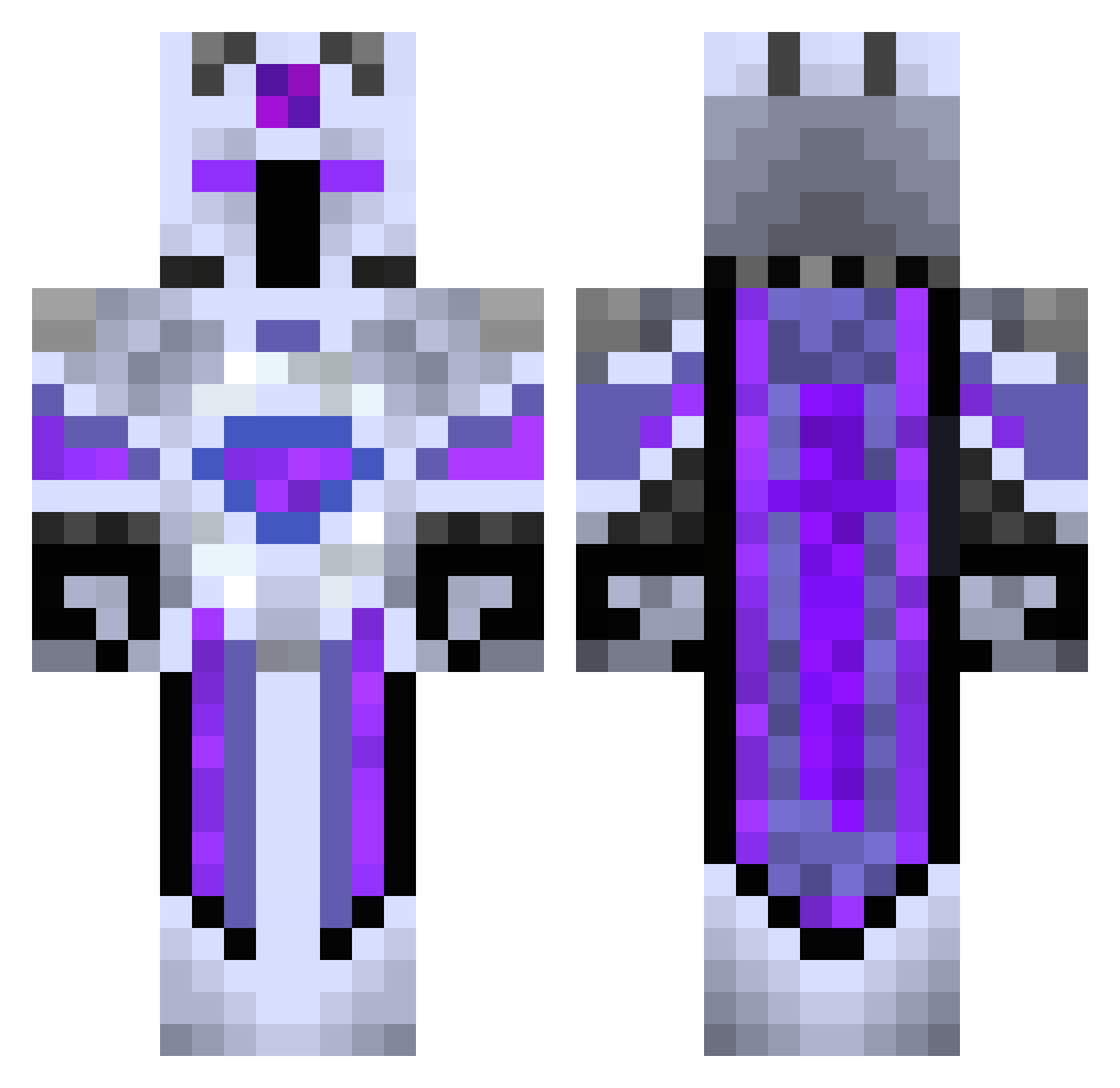 RektByAFork Minecraft skin, front and back view