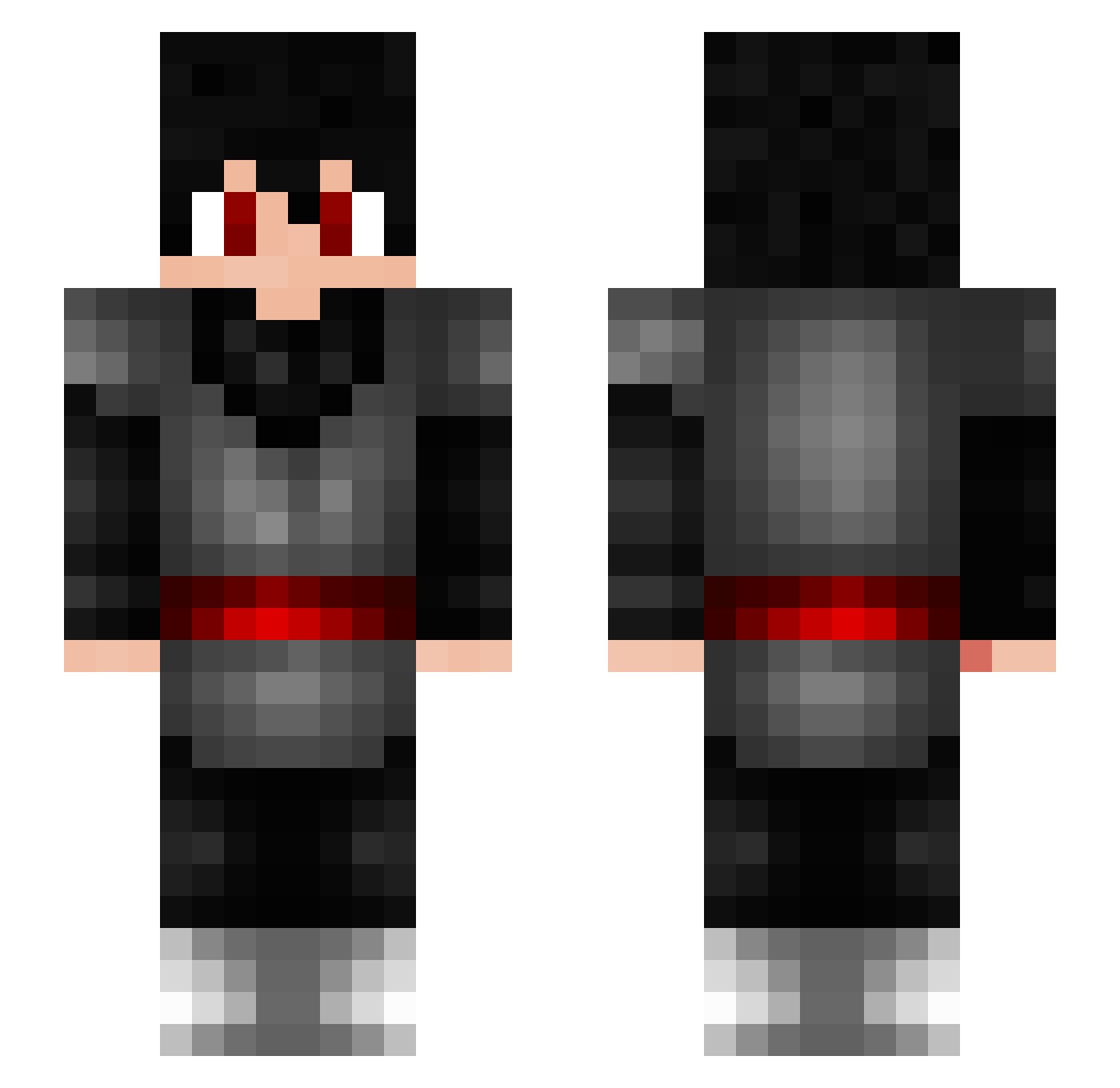 BlackCobra661 Minecraft skin, front and back view