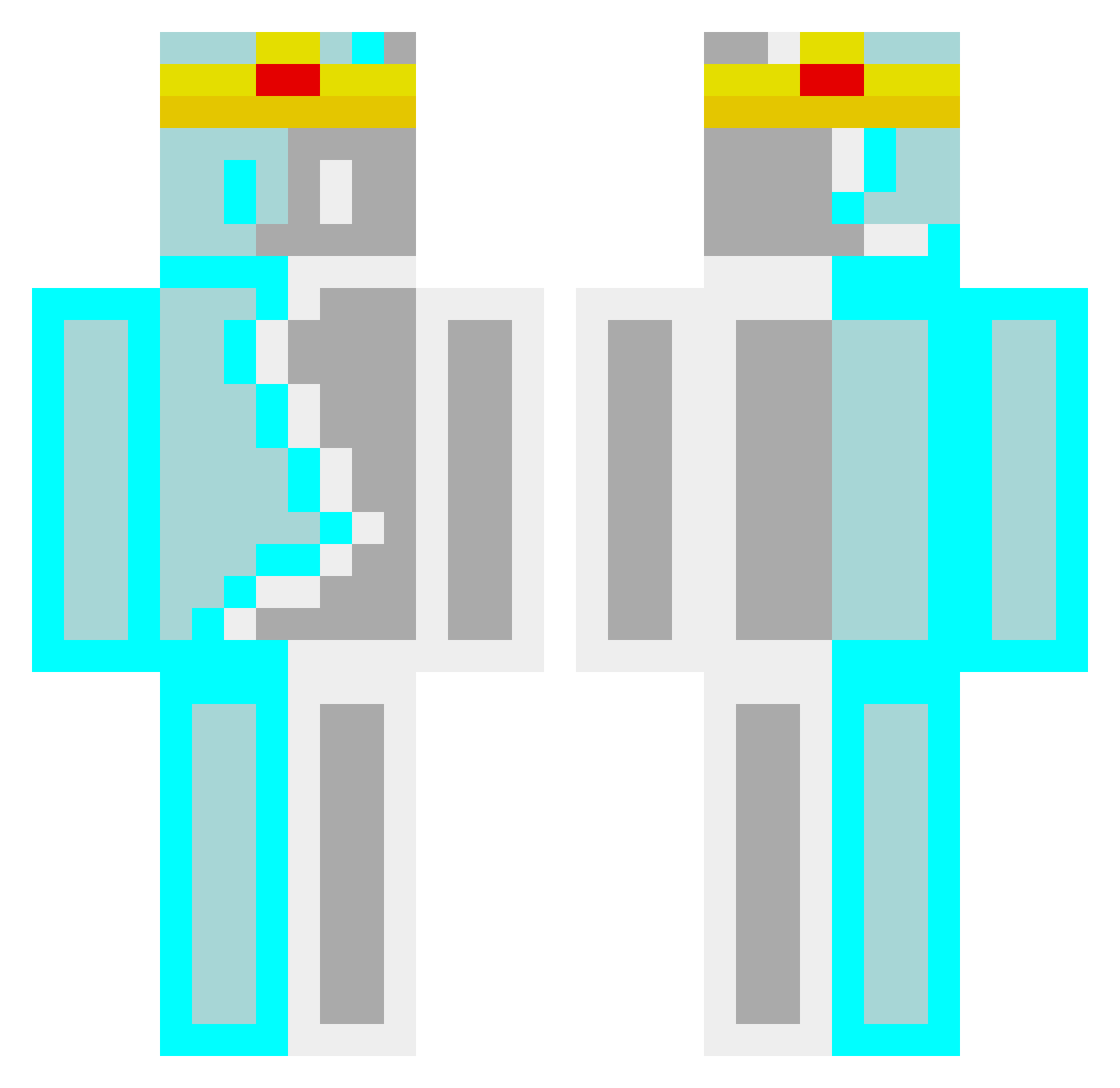 Im_ZAID7 Minecraft skin, front and back view