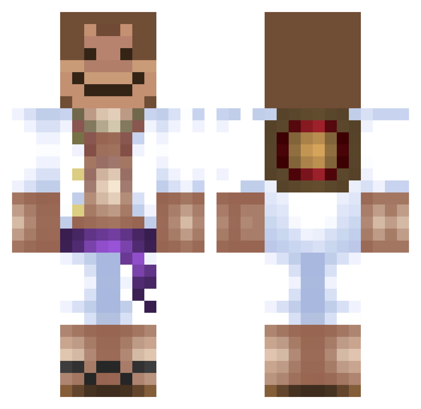 monkey_gamer00 Minecraft skin, front and back view