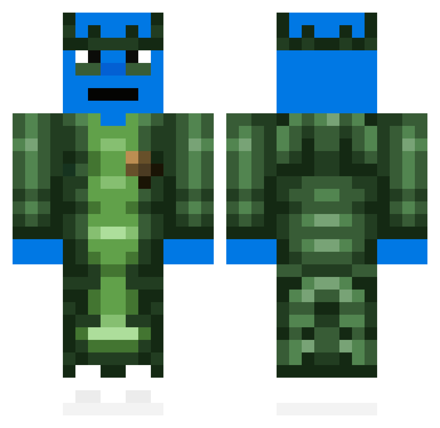 CzoseG_YouTube Minecraft skin, front and back view