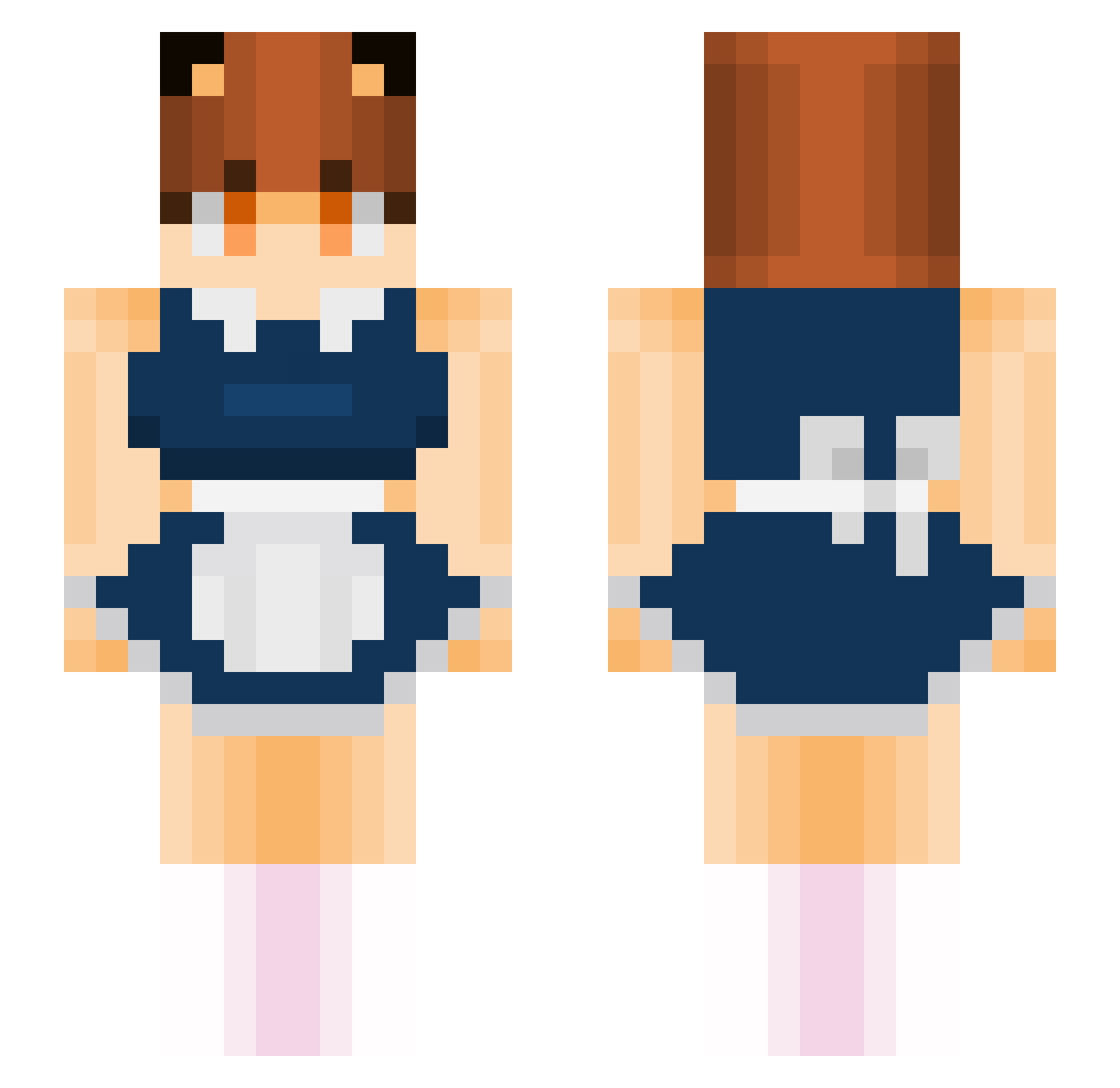 WaxierNote668 Minecraft skin, front and back view