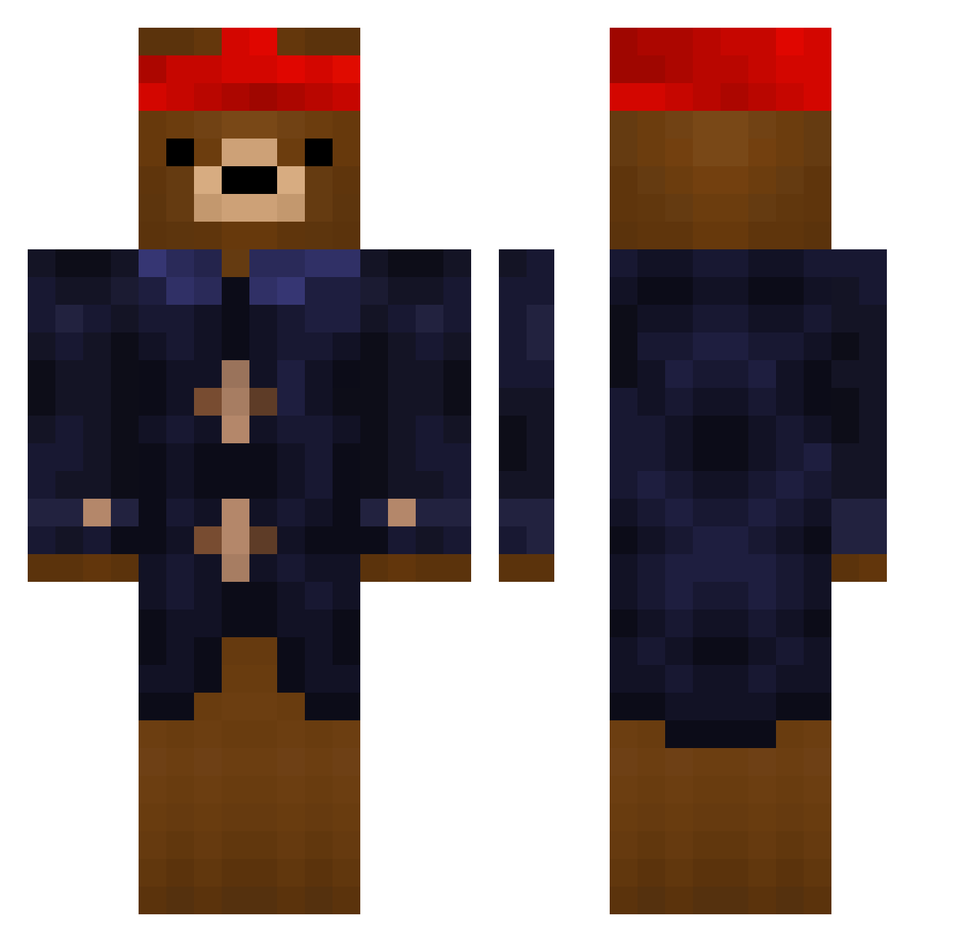 iYojib Minecraft skin, front and back view