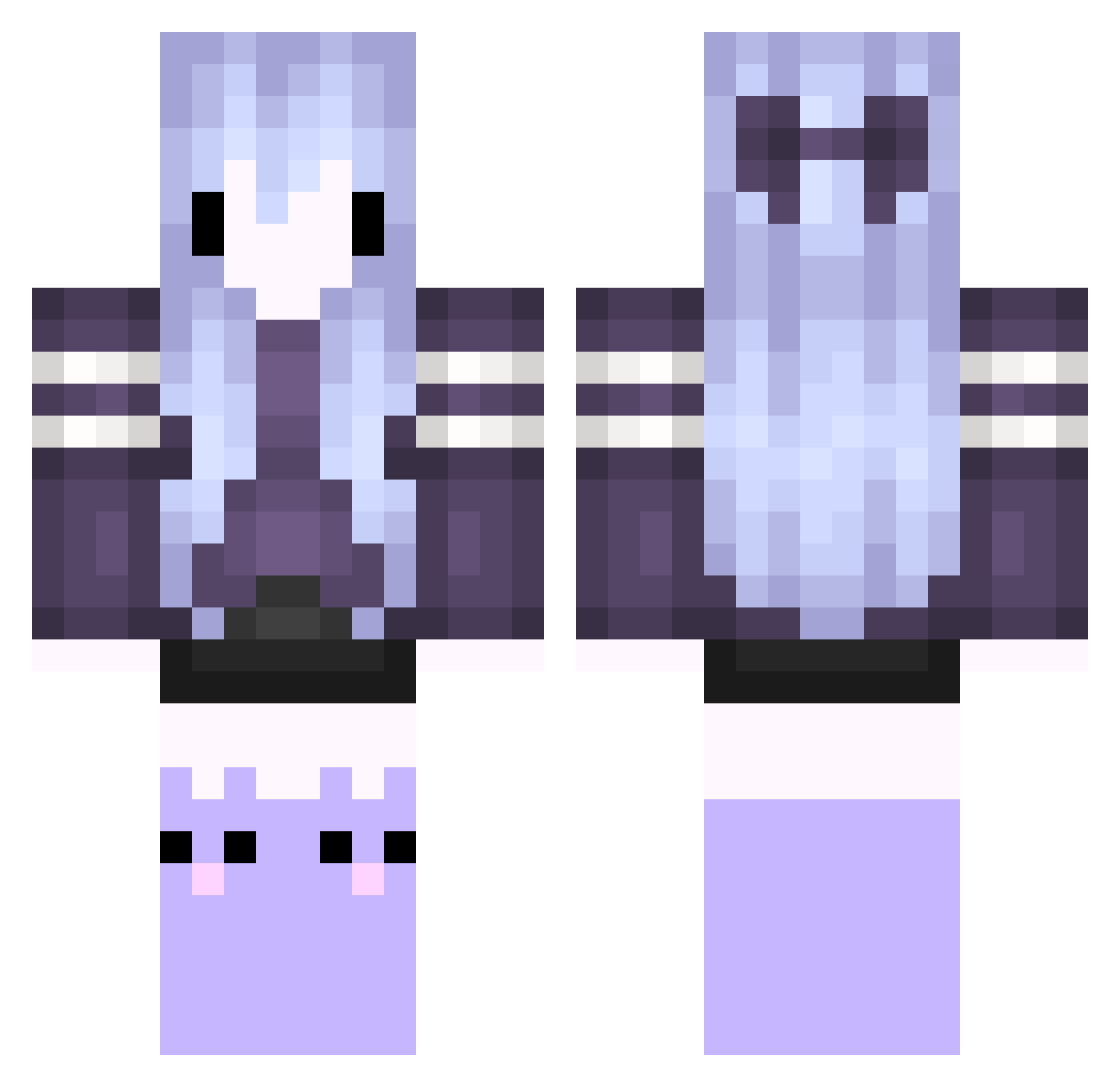 Nemuidesuyo_o Minecraft skin, front and back view