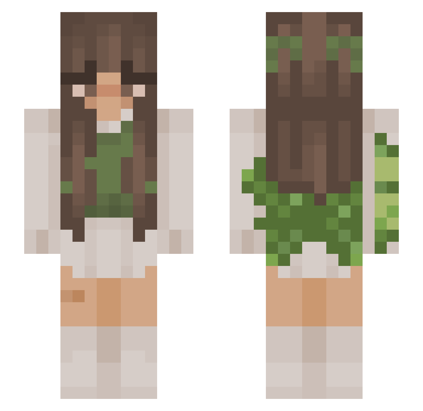 fruitchiii Minecraft skin, front and back view