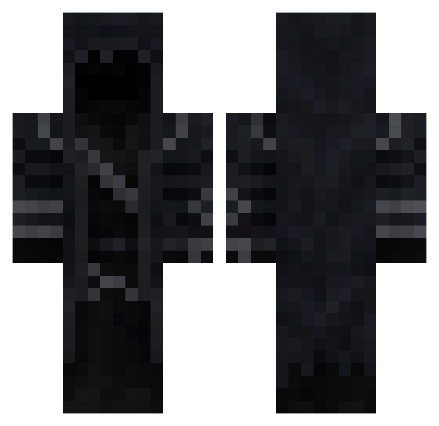 TR_MONSTER Minecraft skin, front and back view