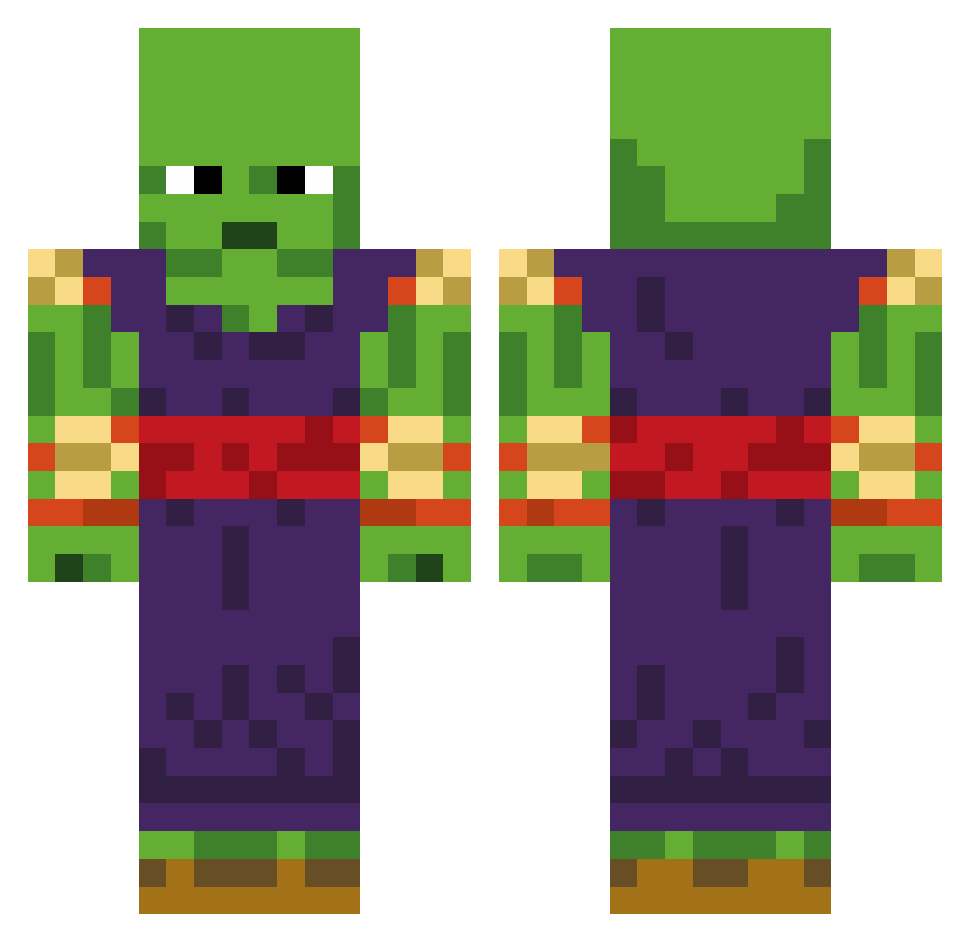 haynal_beads Minecraft skin, front and back view