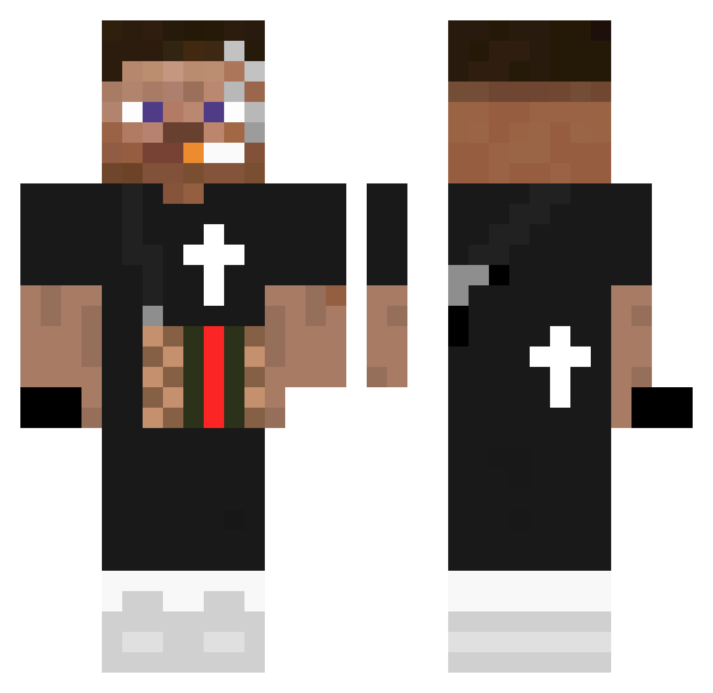 122ms_ Minecraft skin, front and back view