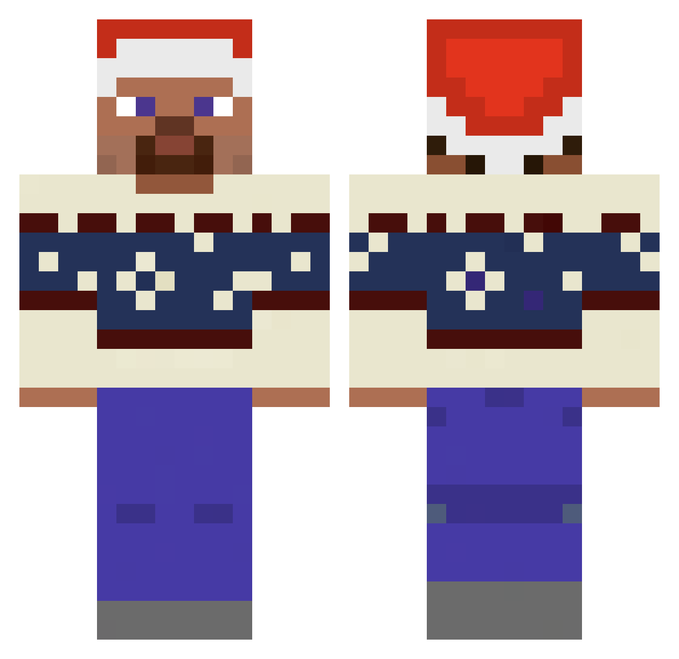 LORDDUCKTON Minecraft skin, front and back view