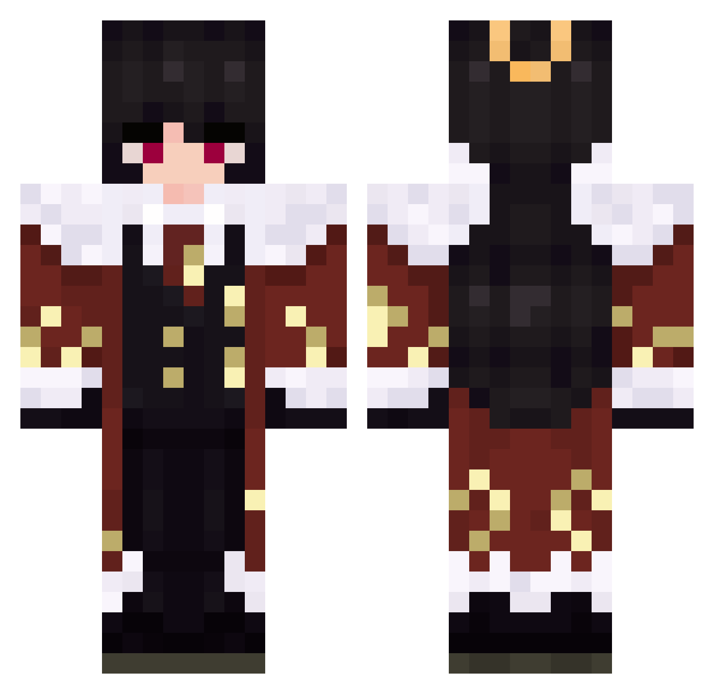 Billyboi1658 Minecraft skin, front and back view