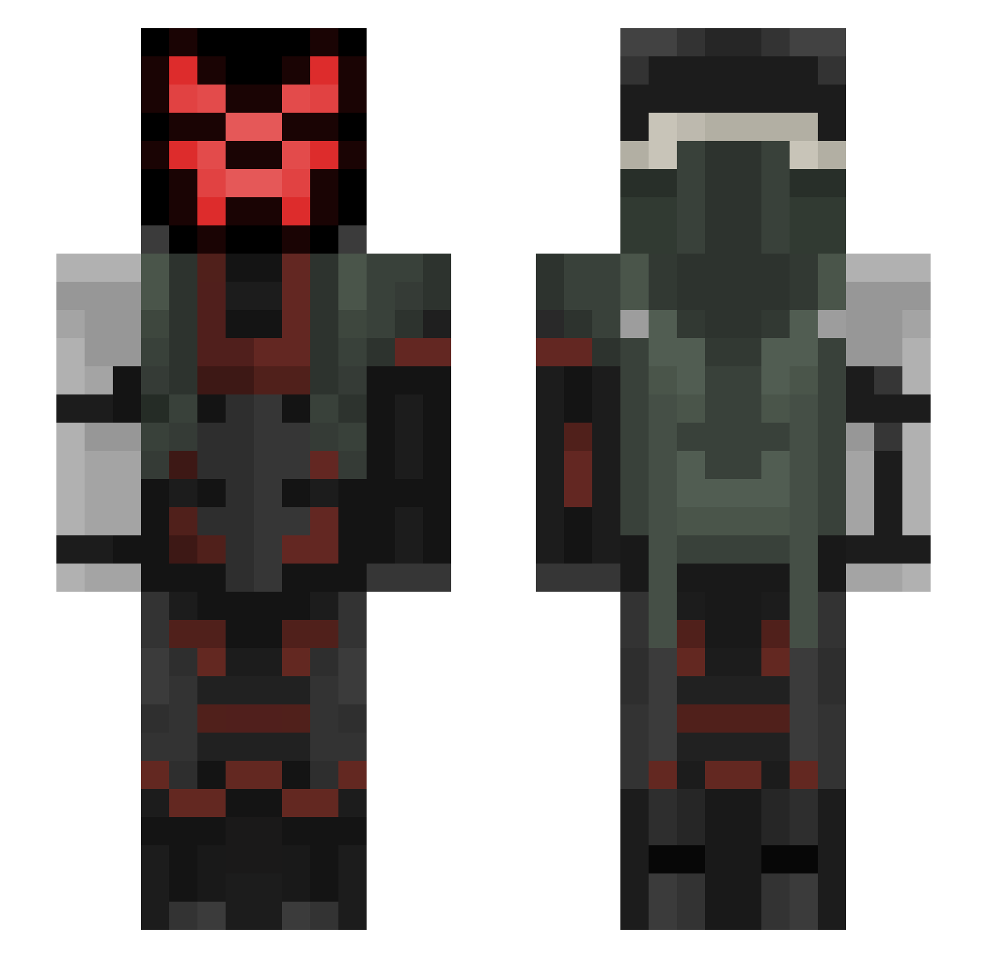 PolarButter Minecraft skin, front and back view