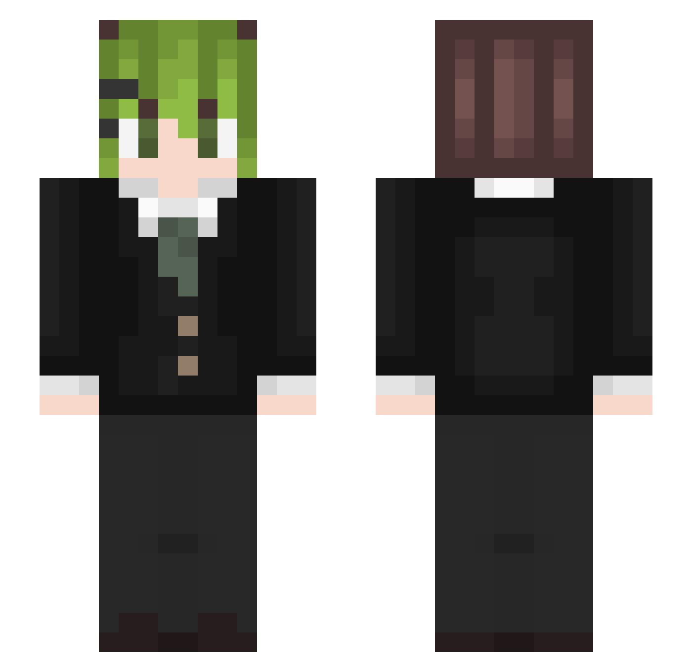 LittleDangerous Minecraft skin, front and back view