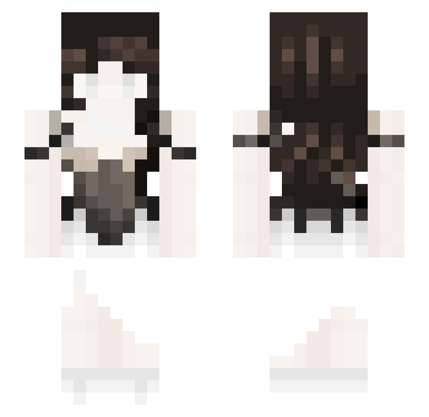WheatenFarl Minecraft skin, front and back view