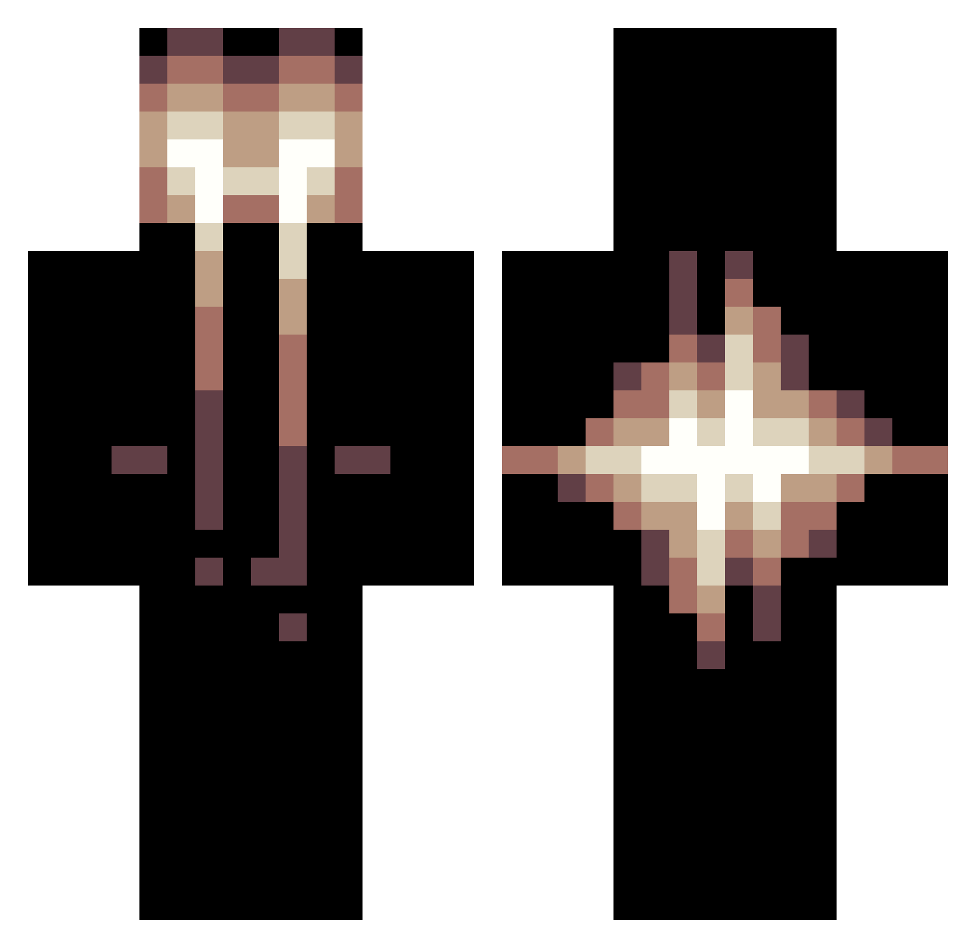 pawul2137 Minecraft skin, front and back view