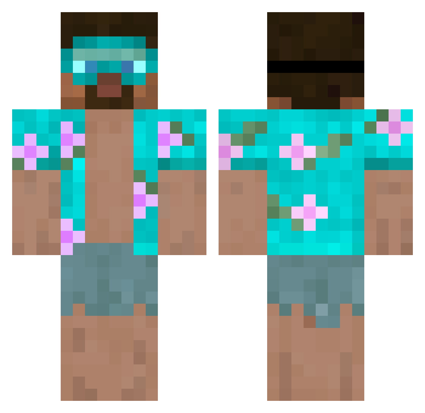 cyversailles Minecraft skin, front and back view