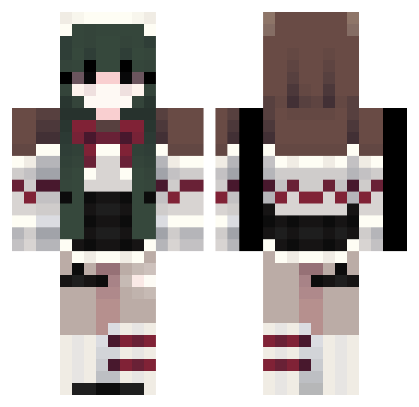 yangyangwei Minecraft skin, front and back view
