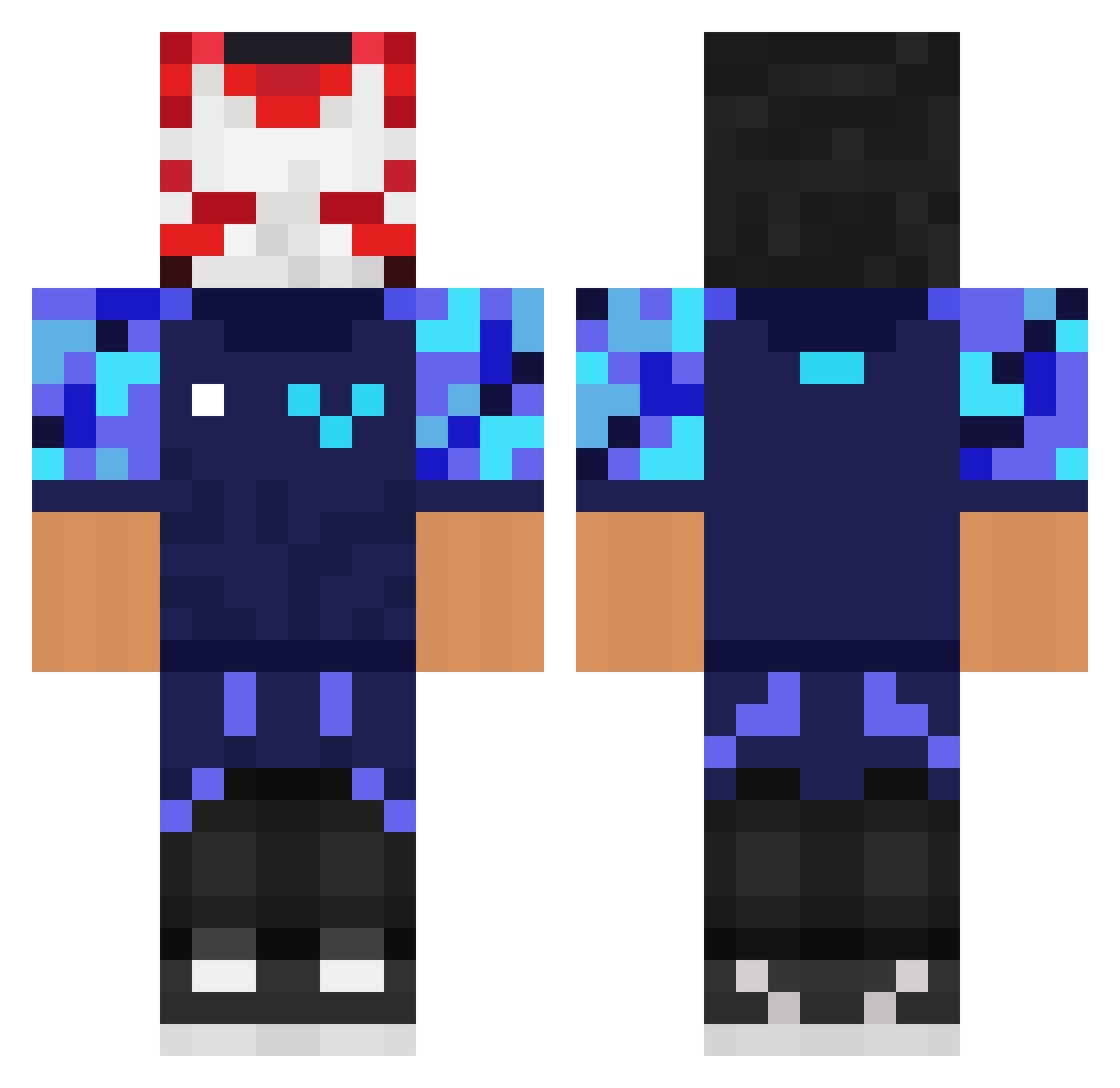 PeDregAl Minecraft skin, front and back view