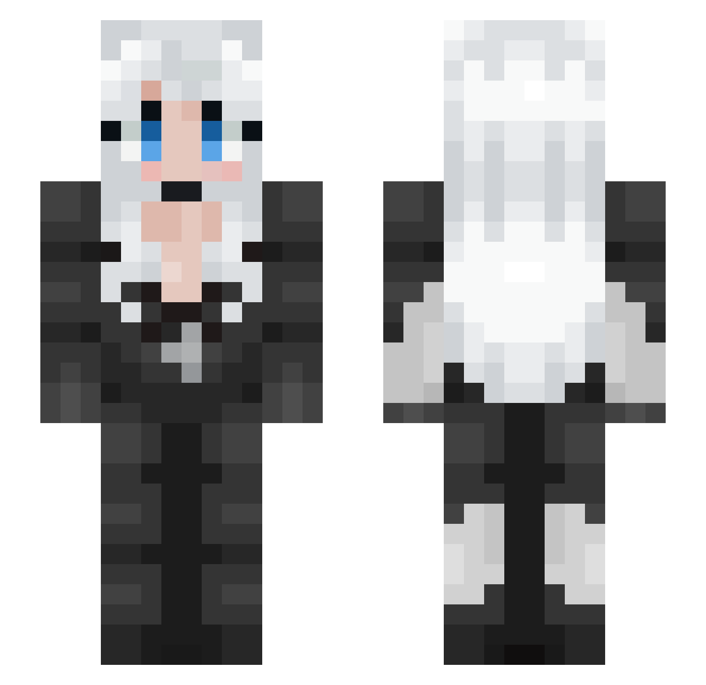 Despairic Minecraft skin, front and back view