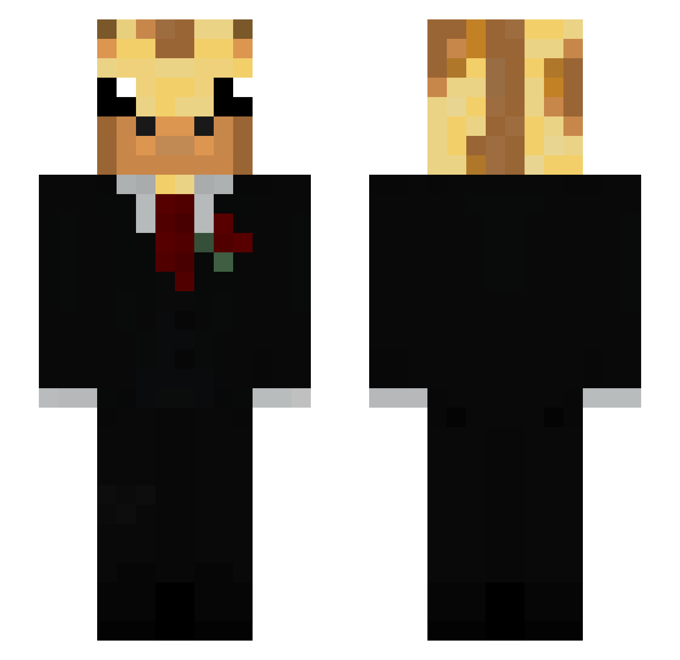 AceVerify Minecraft skin, front and back view