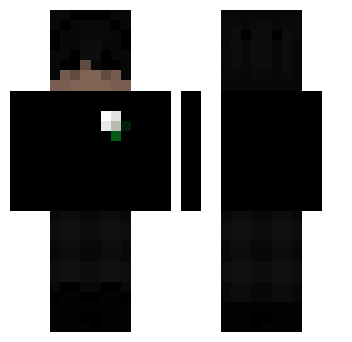 Kaeza Minecraft skin, front and back view
