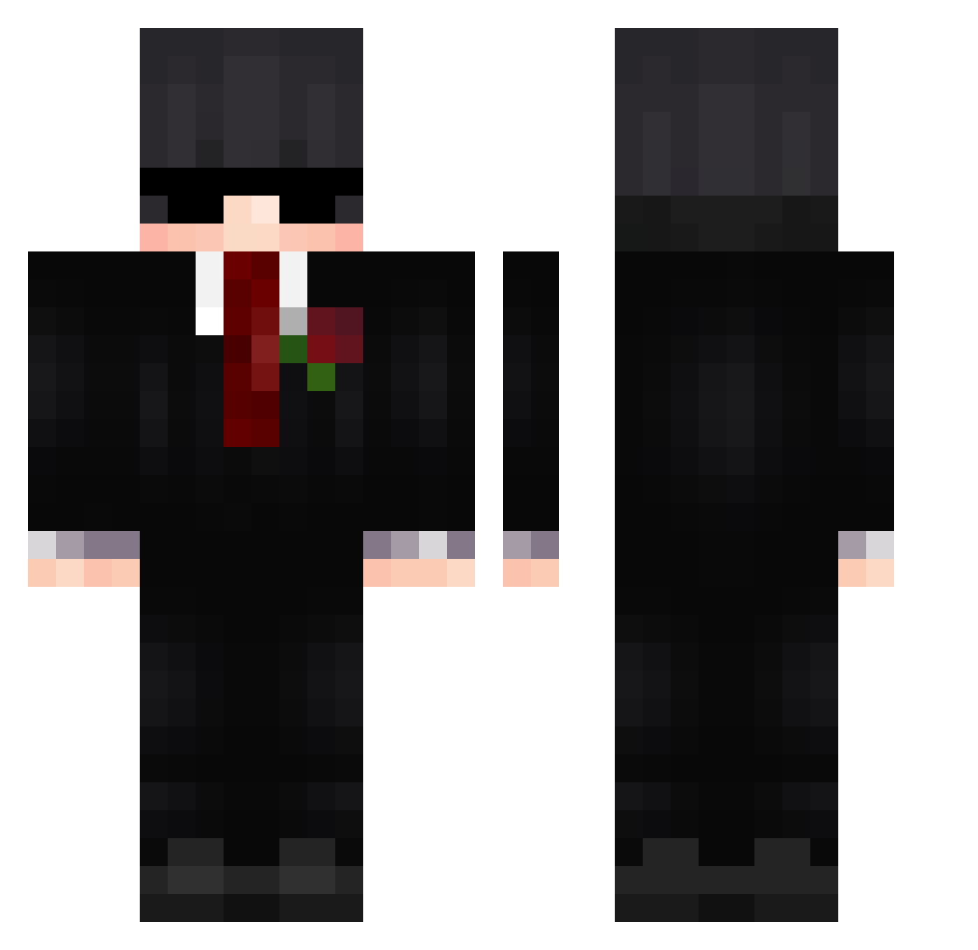 Sv2Wingvd8 Minecraft skin, front and back view