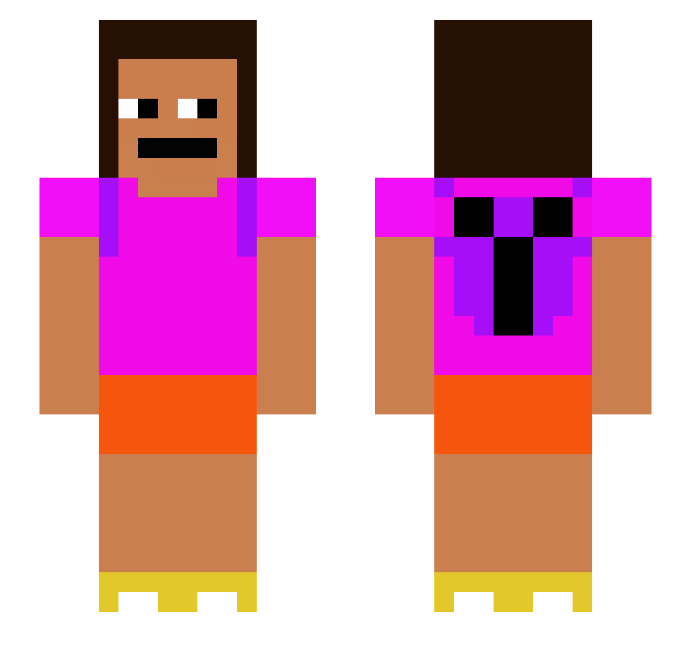 FRP_TheSharko Minecraft skin, front and back view