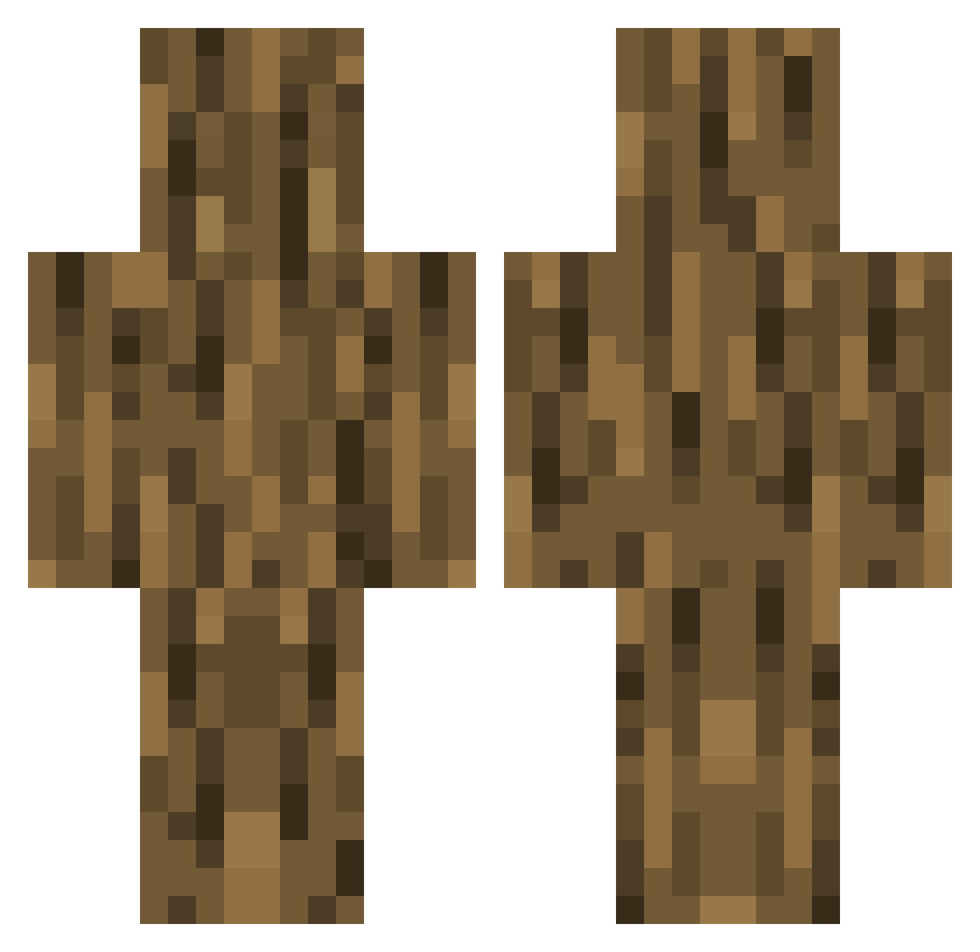AOT6996 Minecraft skin, front and back view