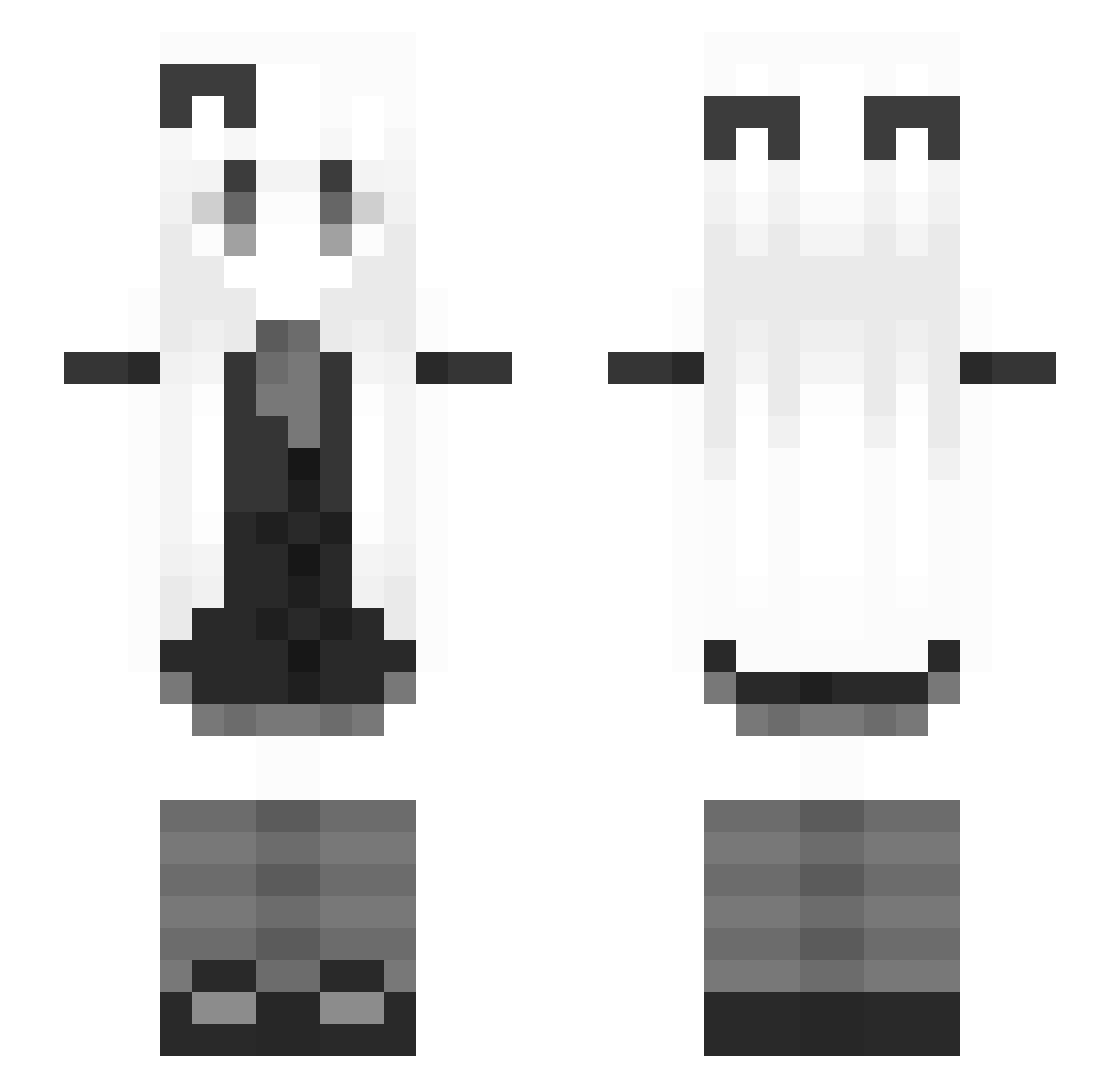 93bh Minecraft skin, front and back view