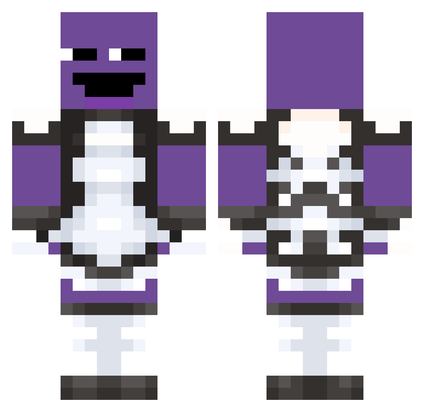 Ryomen_Sakana Minecraft skin, front and back view
