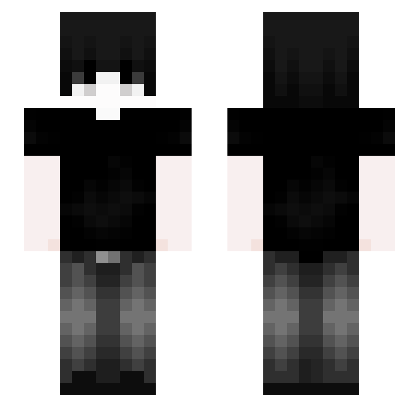 UlysseFoxy Minecraft skin, front and back view