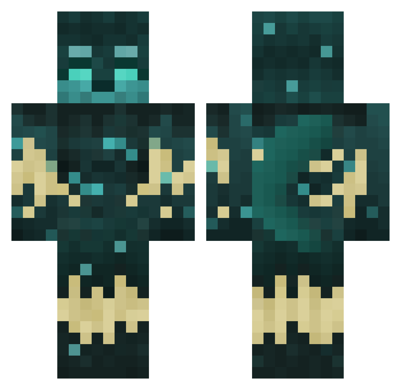 r0tt3n_b0n3z Minecraft skin, front and back view