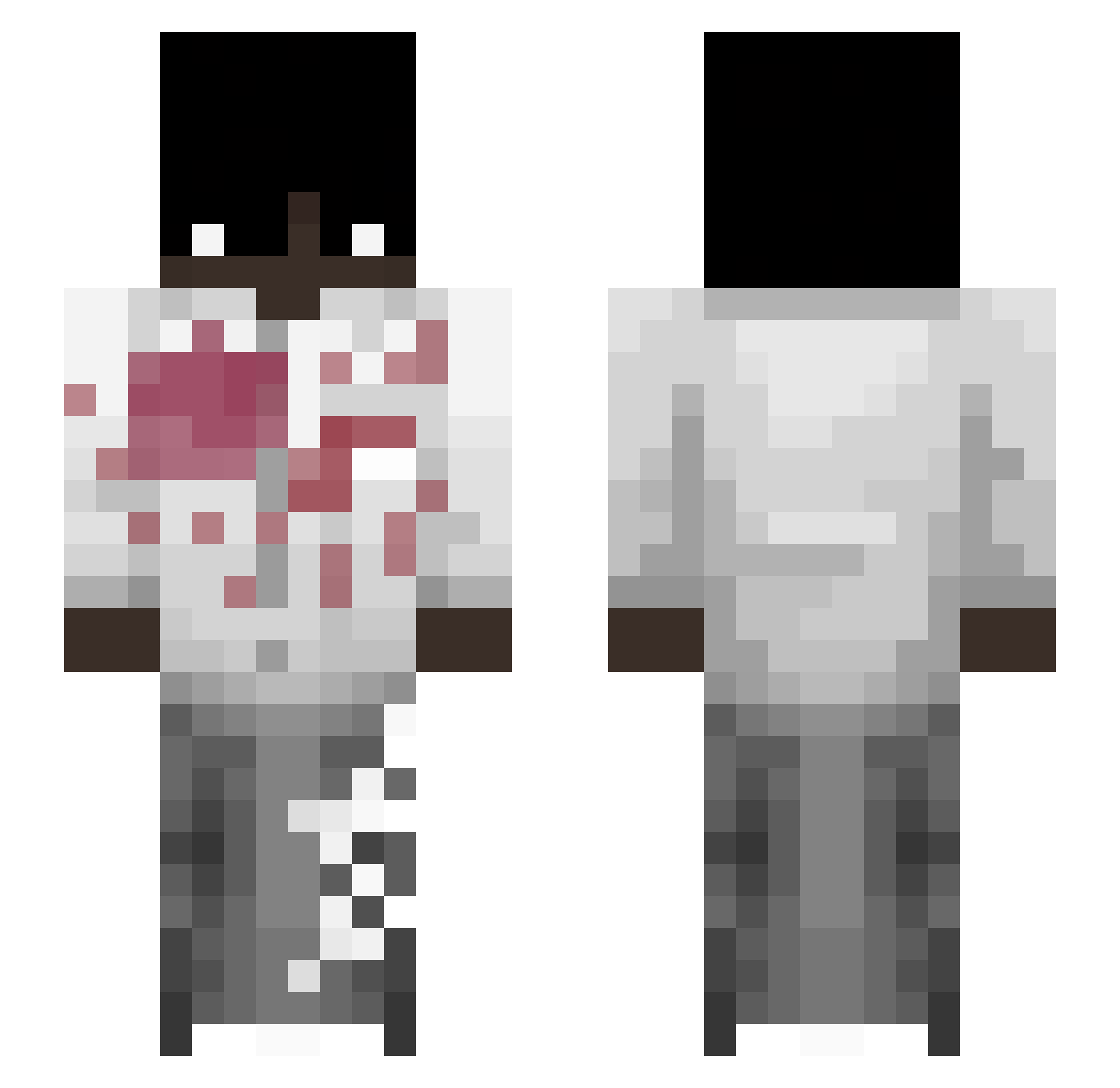 ttasso Minecraft skin, front and back view
