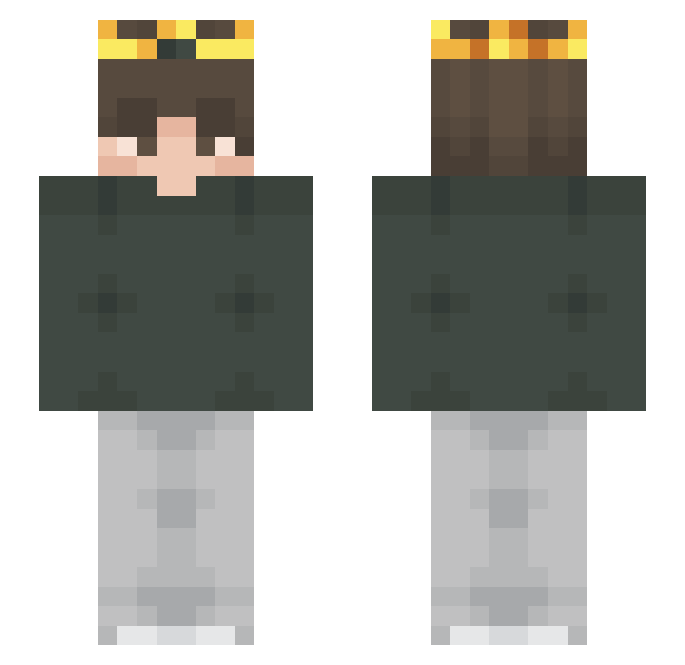 jannick010 Minecraft skin, front and back view