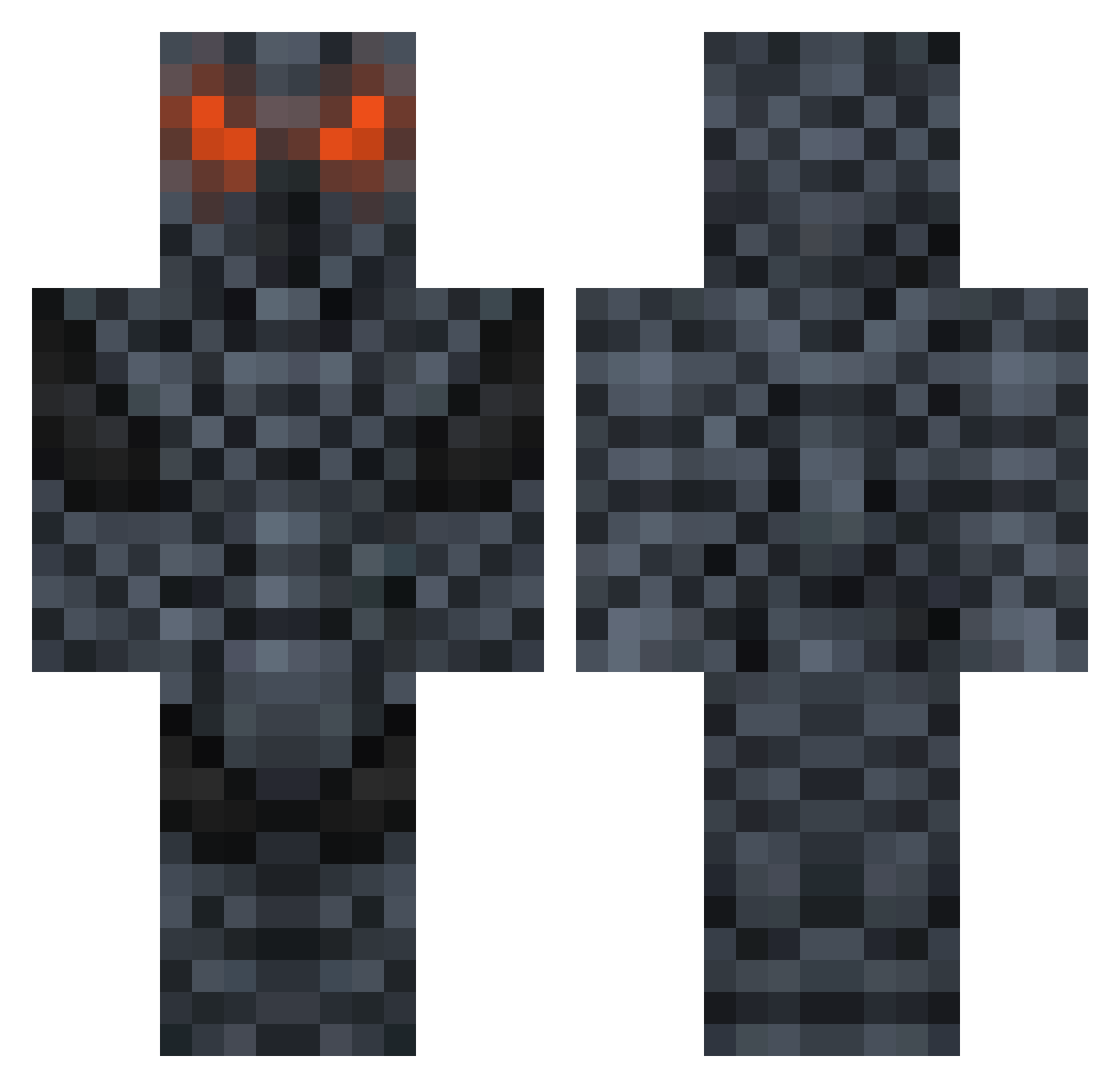 Strictness Minecraft skin, front and back view