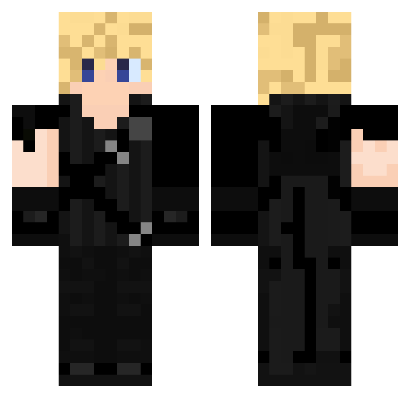 Secret07 Minecraft skin, front and back view