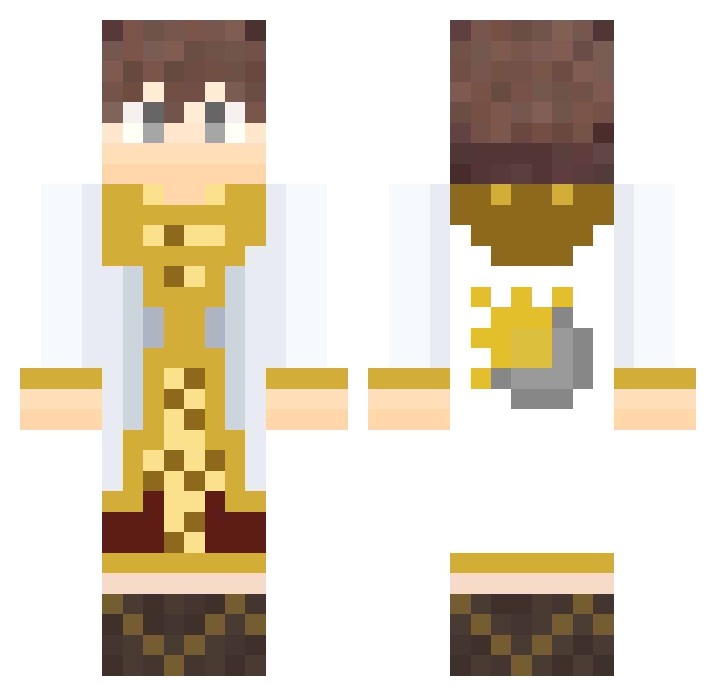 NoxRune Minecraft skin, front and back view