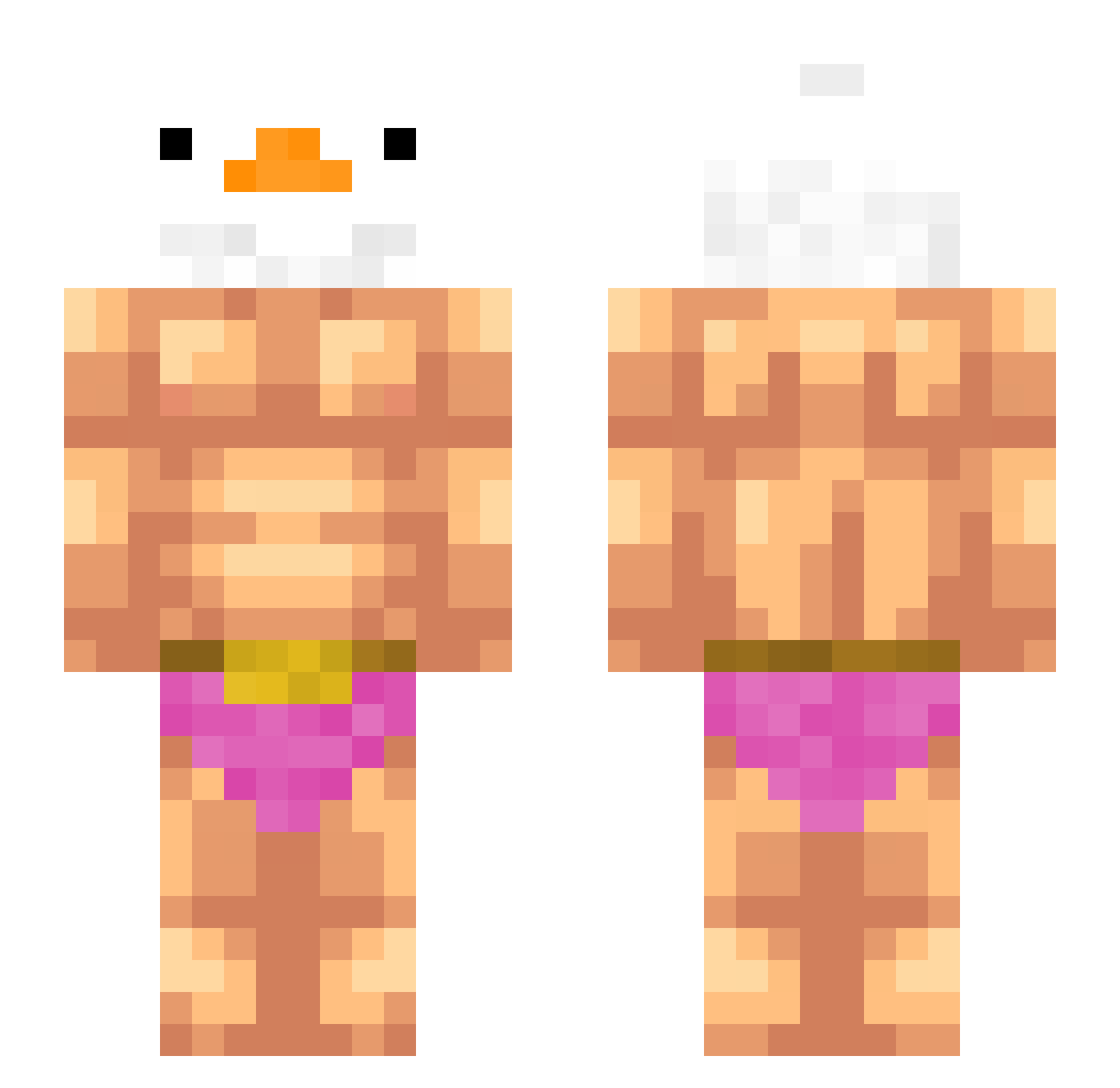 Teriyakis Minecraft skin, front and back view