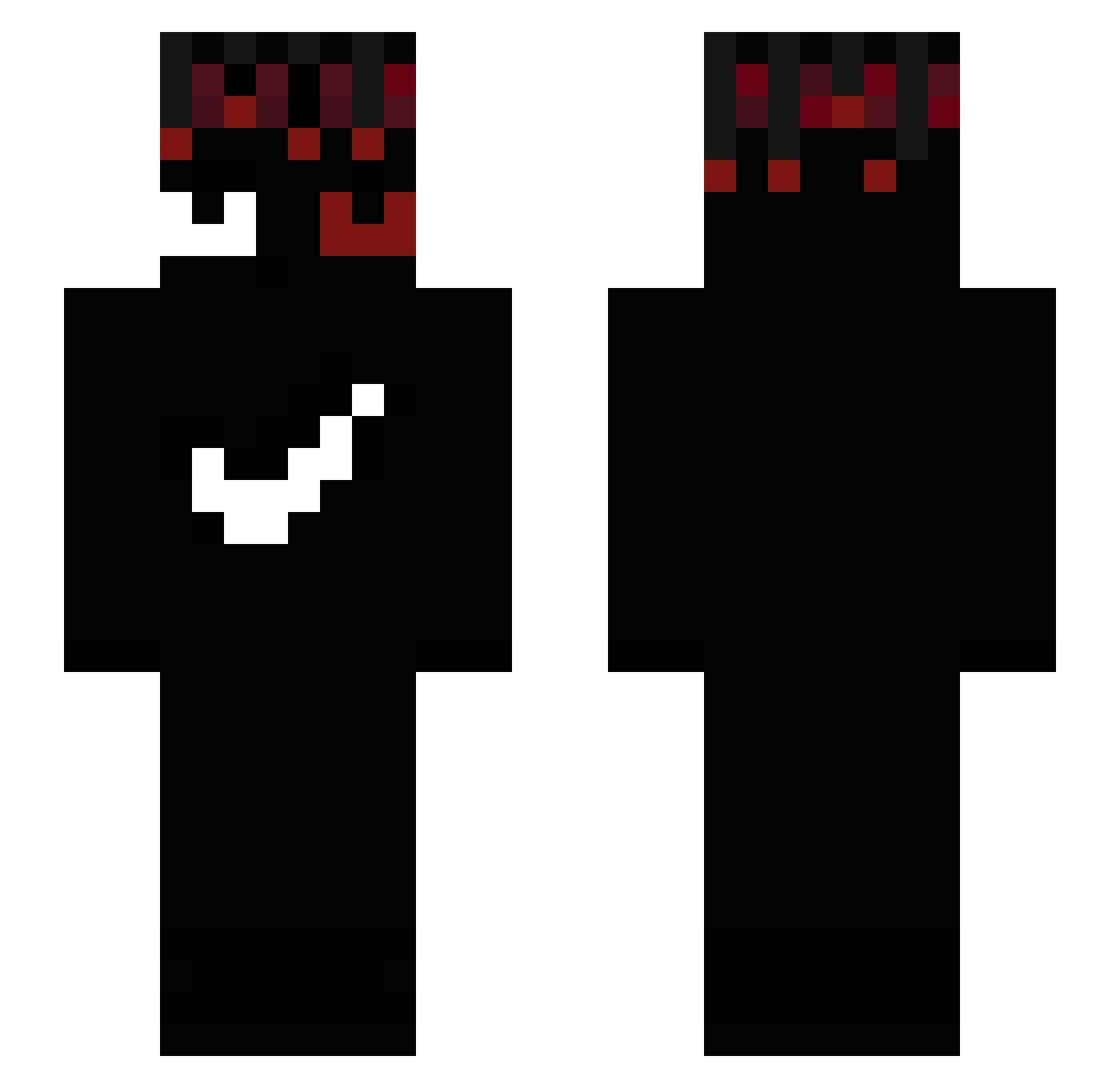 Fumer10 Minecraft skin, front and back view