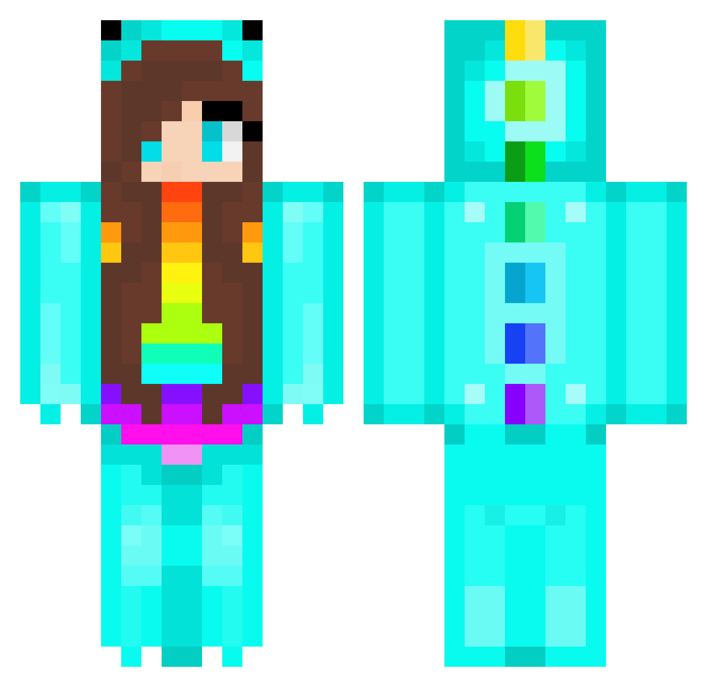 a7laoui Minecraft skin, front and back view