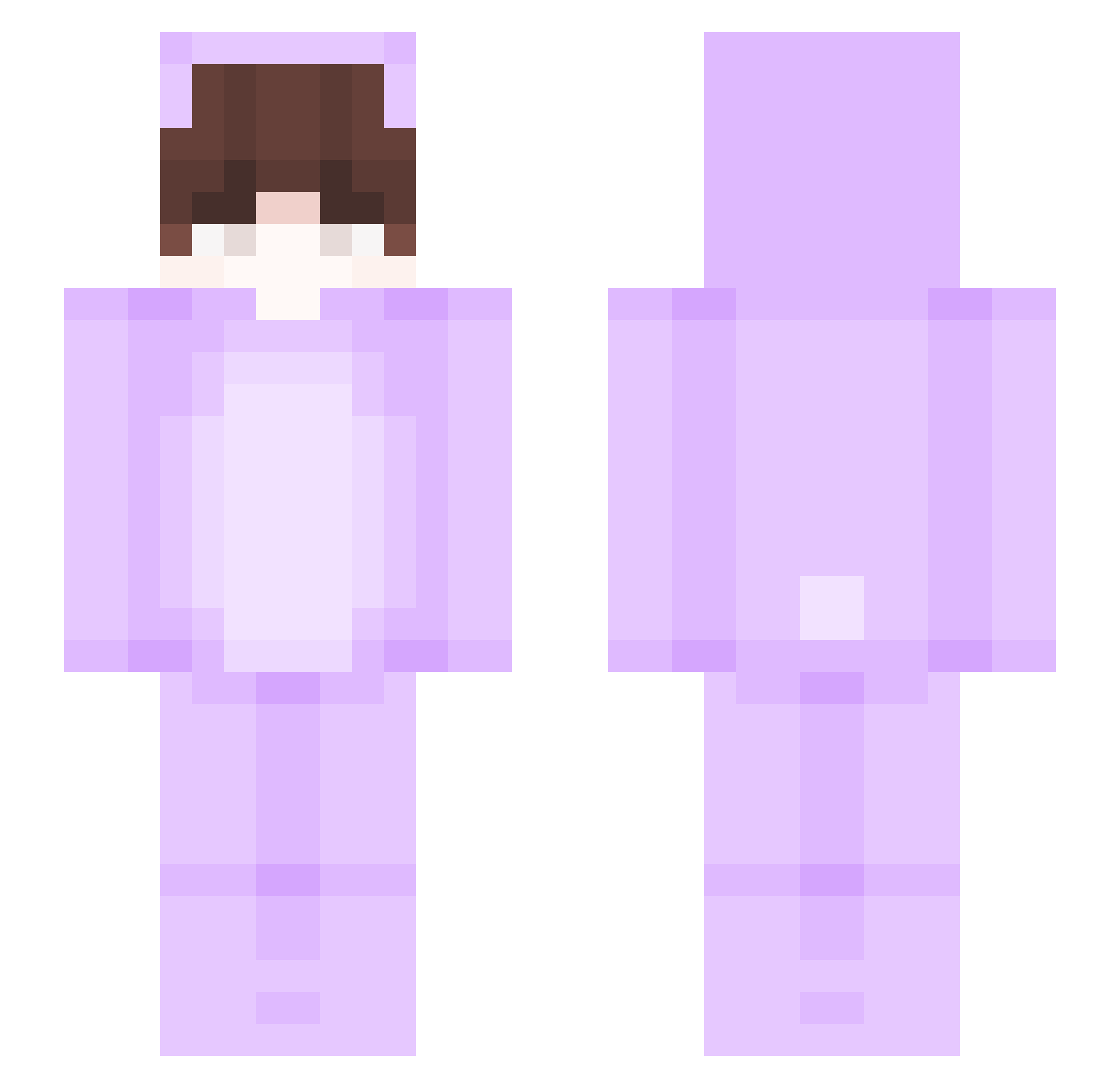 GingieGaming12 Minecraft skin, front and back view