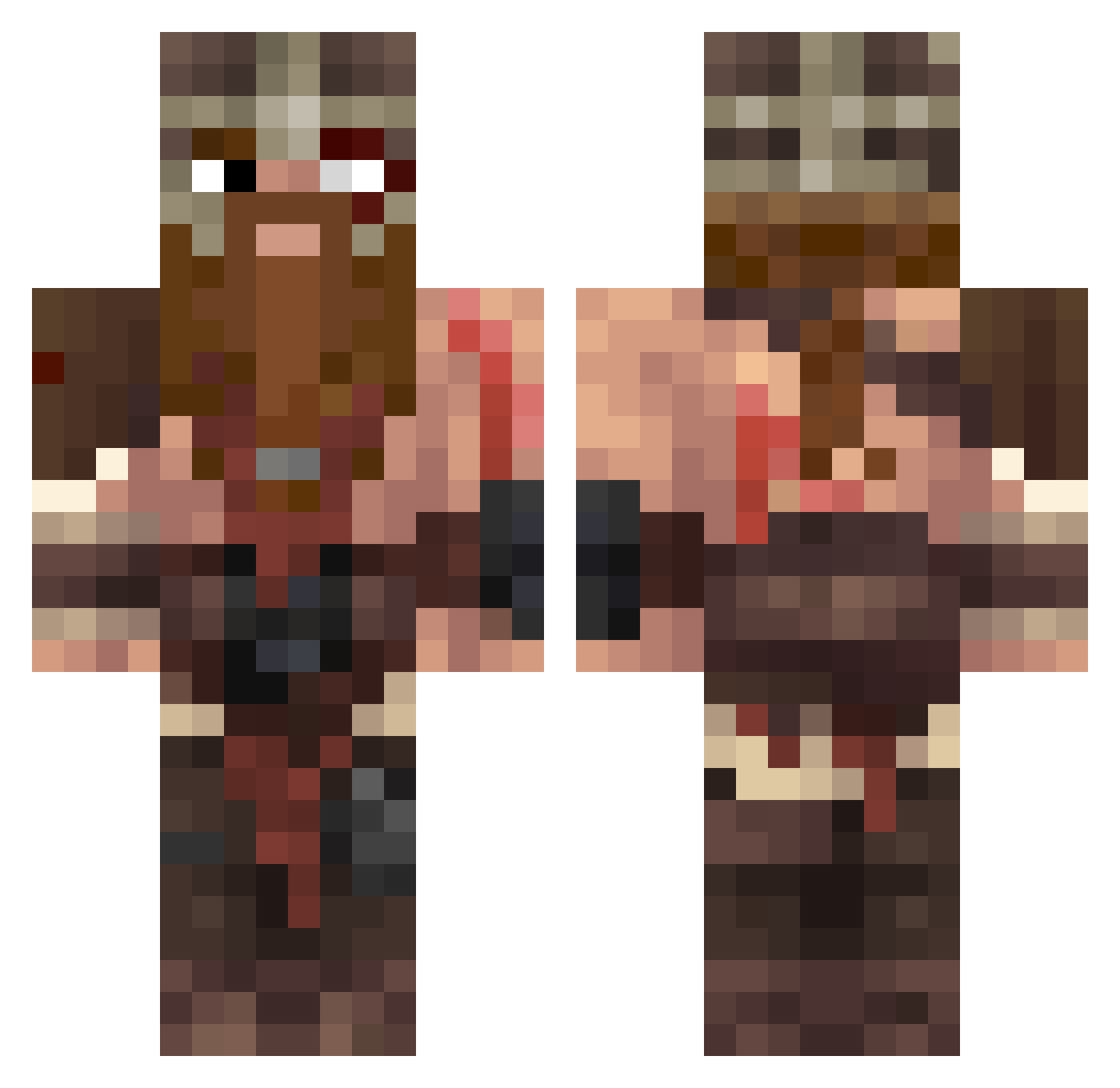 FOLI_2 Minecraft skin, front and back view