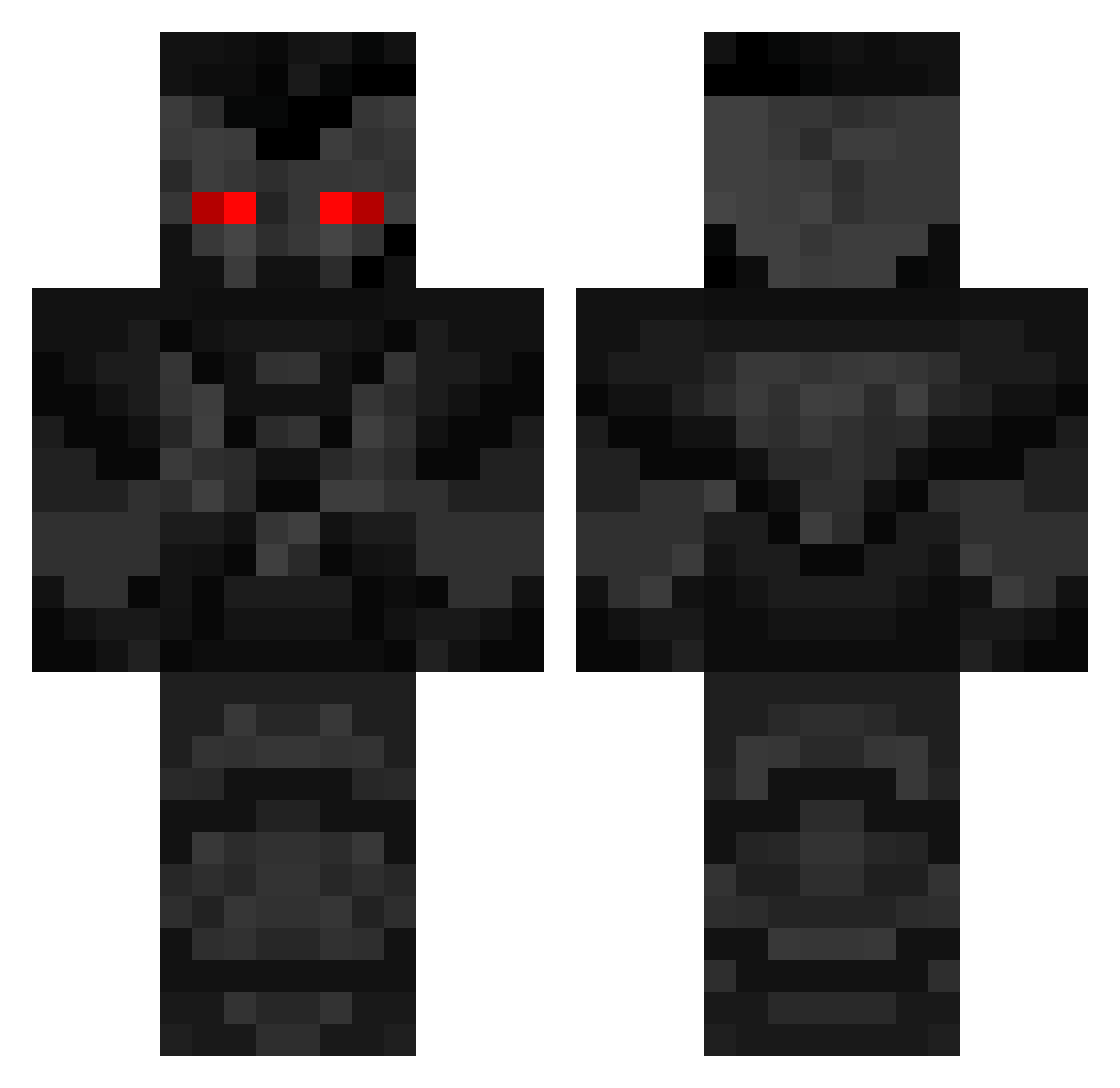 XMRmonero Minecraft skin, front and back view