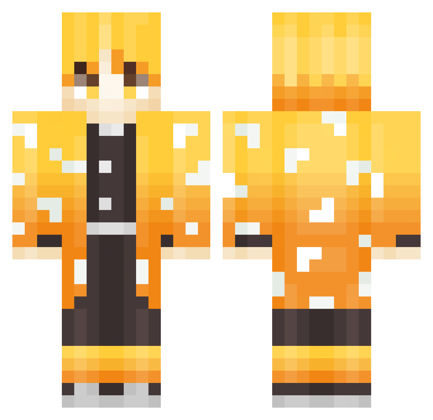 ToraMeow Minecraft skin, front and back view