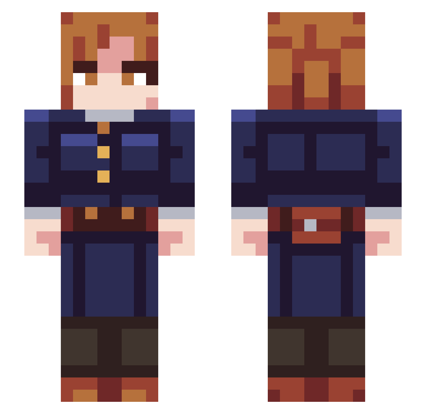 mem000ry Minecraft skin, front and back view