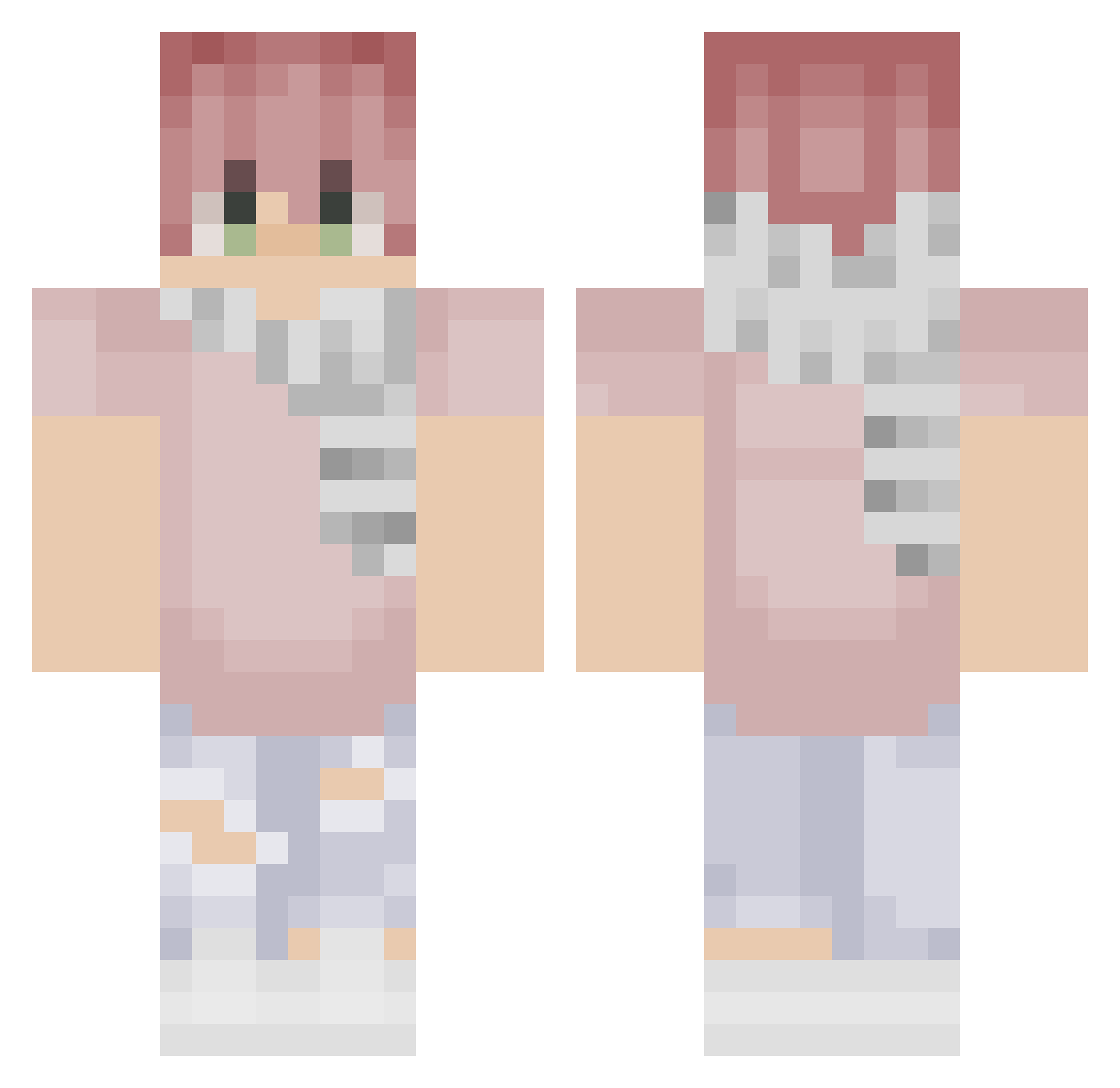 SageSleet Minecraft skin, front and back view