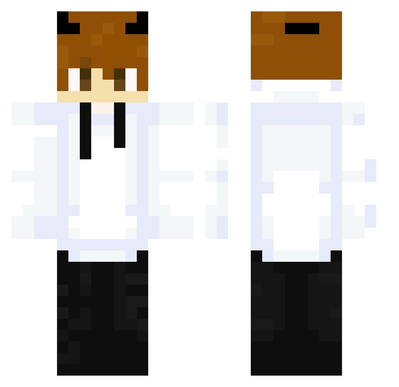 RudePlayss Minecraft skin, front and back view