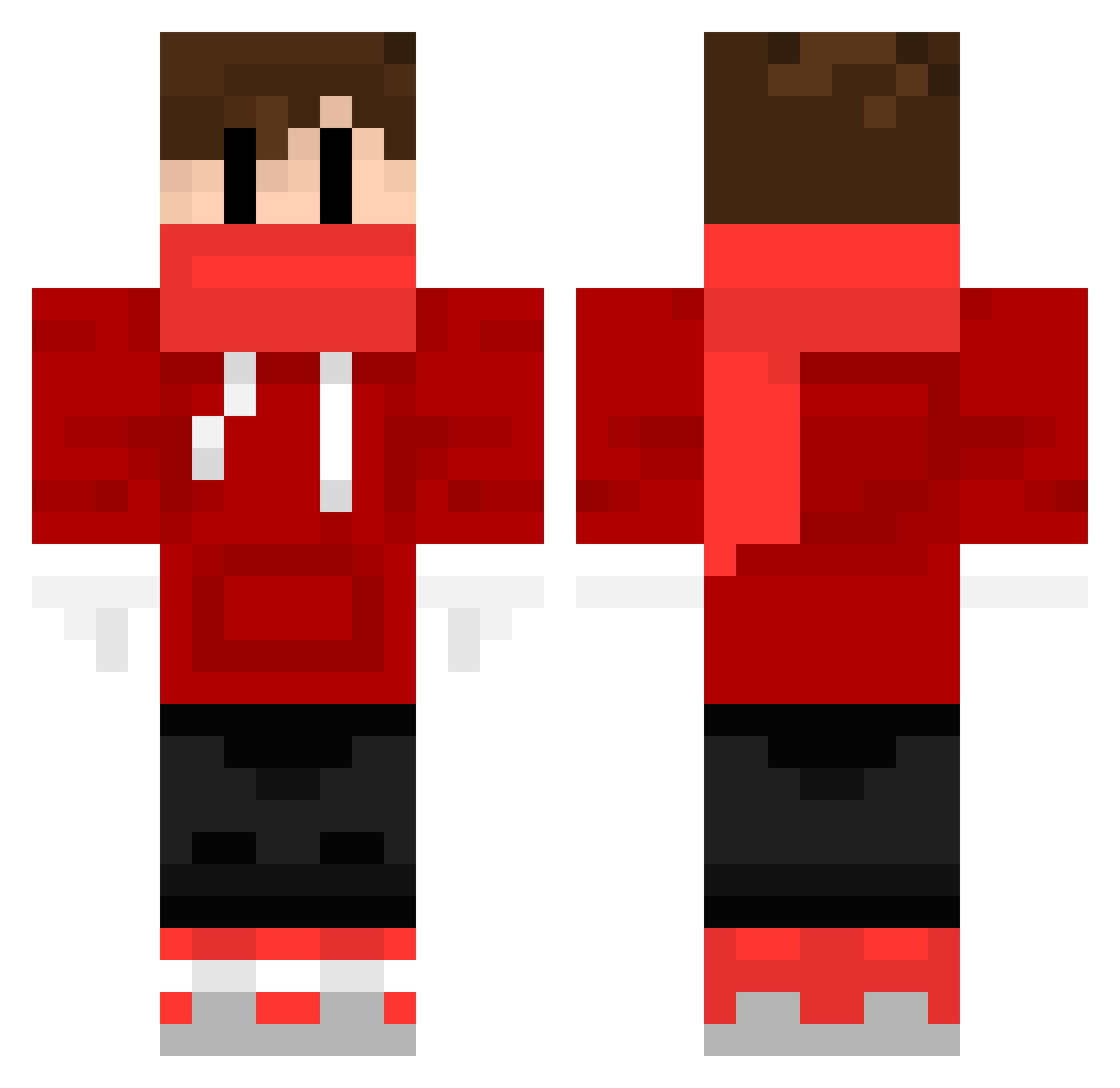 MSK_Fan Minecraft skin, front and back view
